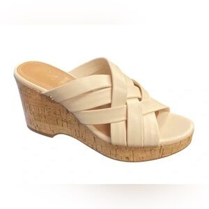 Sam & Libby NEW Women's Cayla Slide Cork Wedge Sandal Size 9